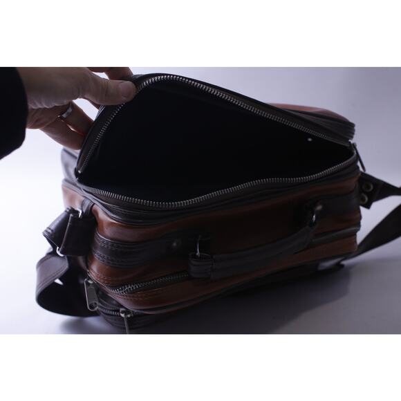 Brown Camera Bag with 3 Padded Compartments, Zipper Lock, Shoulder Bag,